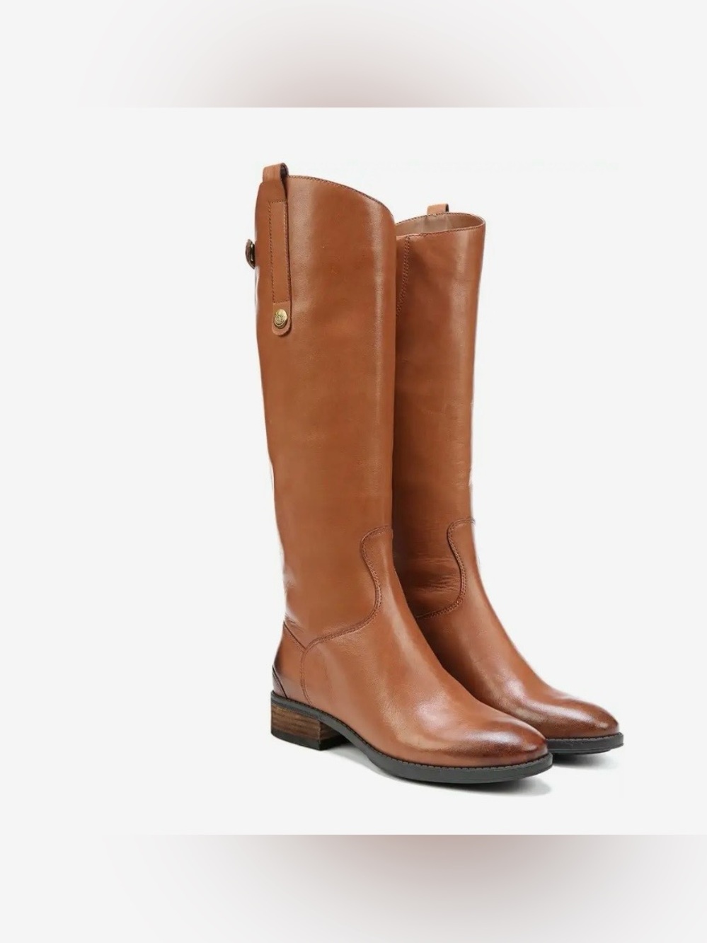 Sam Edelman Over-the-Knee Leather Riding Boots - Cognac